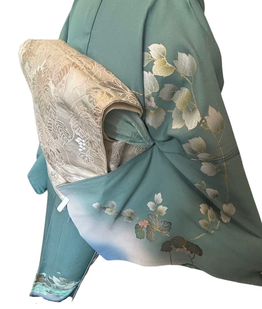 nana♡min●H-7◆着物 訪問着 フルセット◆暈し染め 金銀彩 正絹