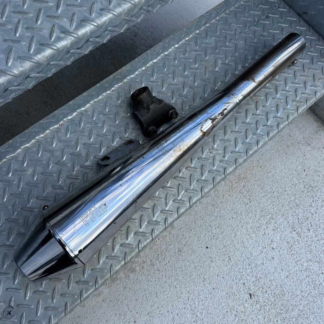 希少 ブラットスタイル スリップオン SR400用 ブラケット付き 送料込