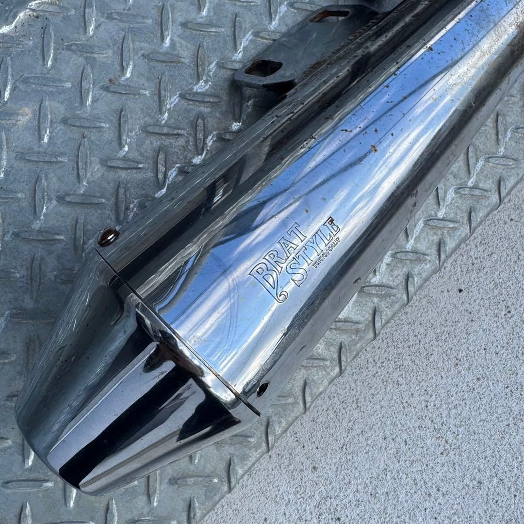 希少 ブラットスタイル スリップオン SR400用 ブラケット付き 送料込