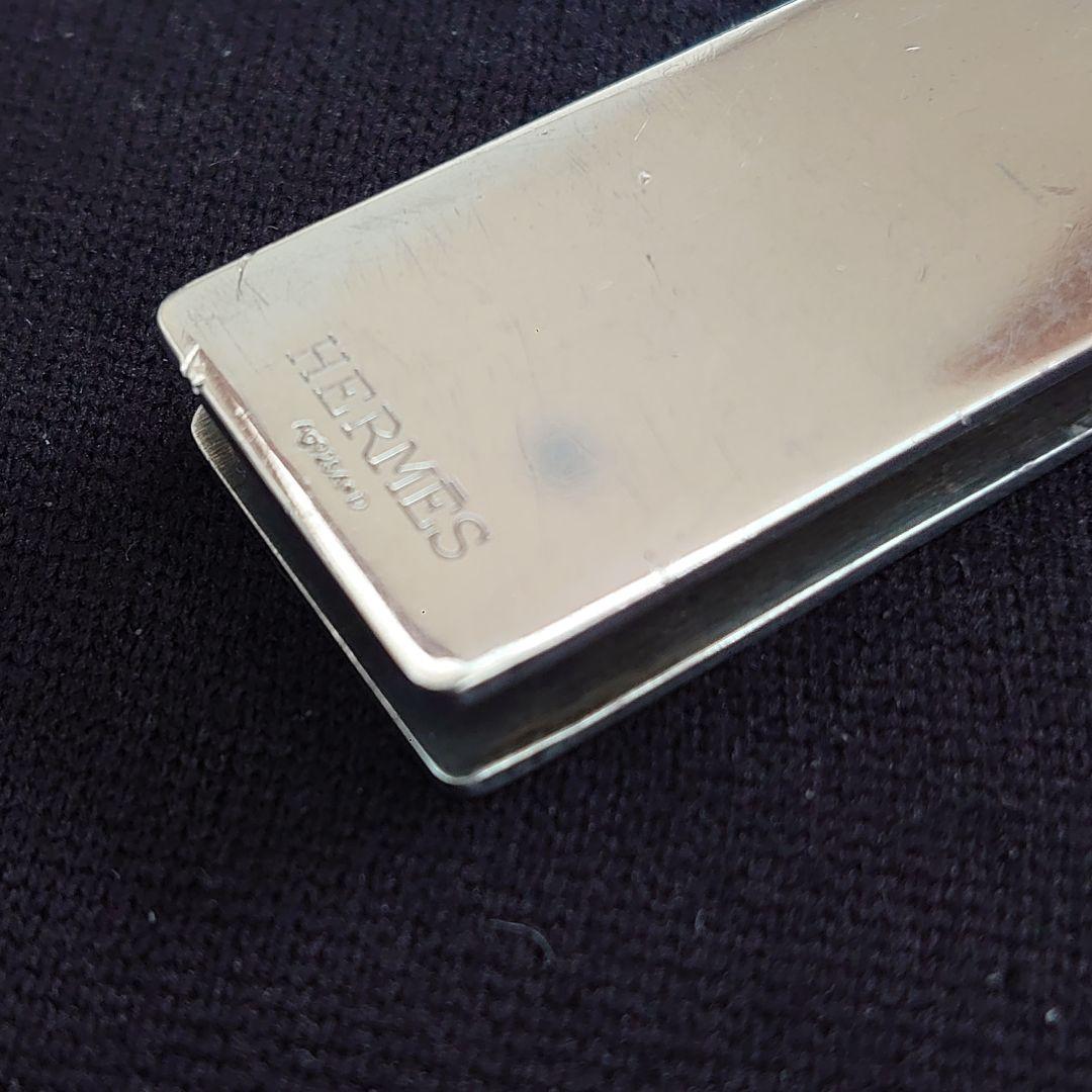 ◯良品 HERMES マネークリップ 札ばさみ エブリン シルバー AG925◯