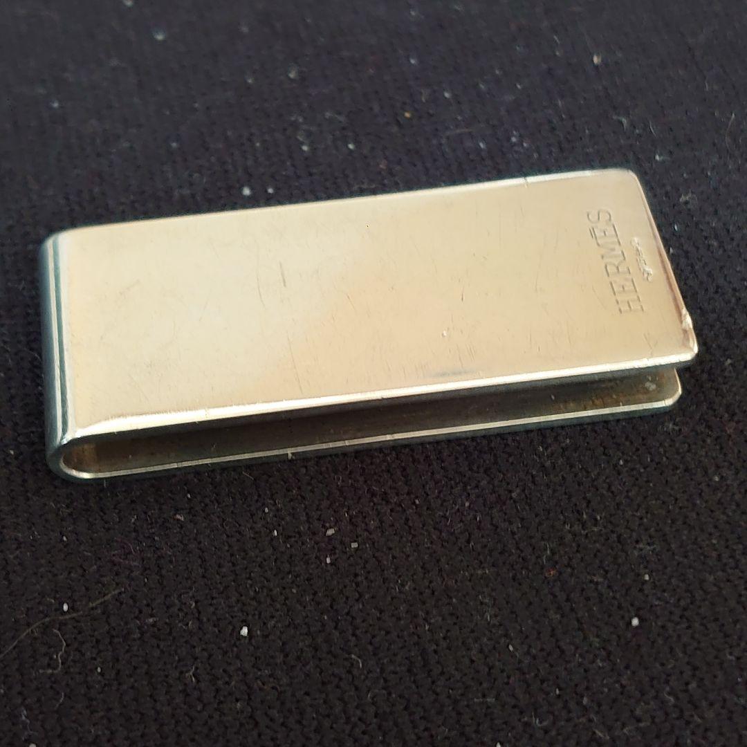 ◯良品 HERMES マネークリップ 札ばさみ エブリン シルバー AG925◯
