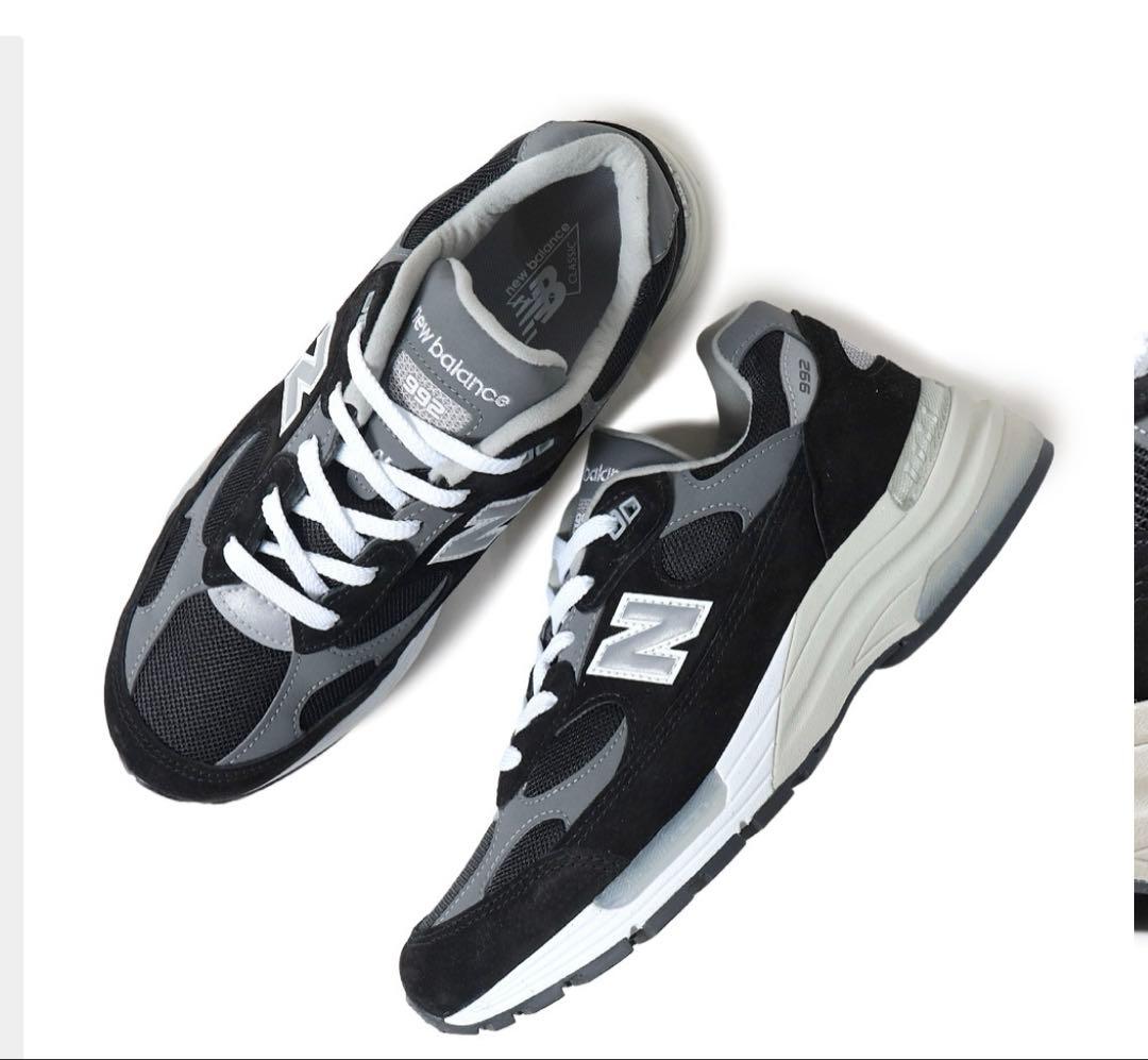 NEW BALANCE 992 スニーカー ブラック 23.5