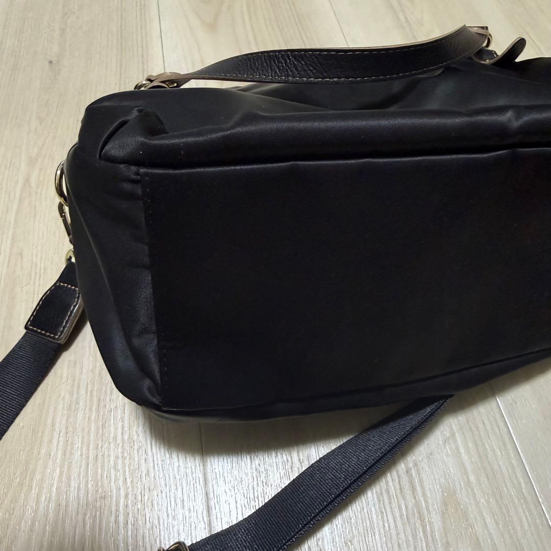 【美品】russet ラシット カラーハンドルミニトートバッグ 黒 2way