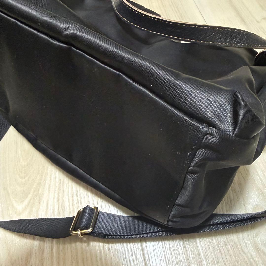 【美品】russet ラシット カラーハンドルミニトートバッグ 黒 2way