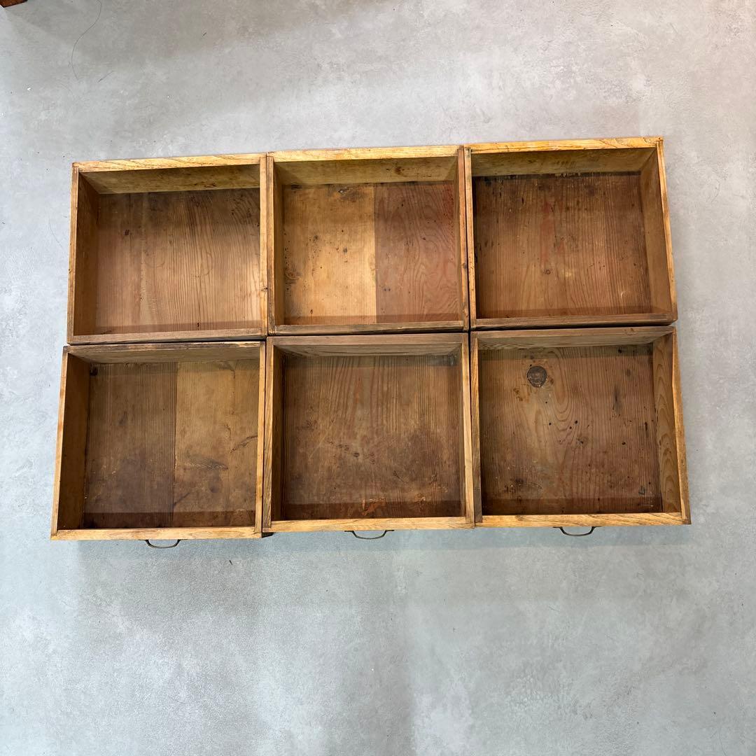 ローテーブル 無垢材 ヴィンテージ×和モダン　レトロ　両面引き出し　昭和