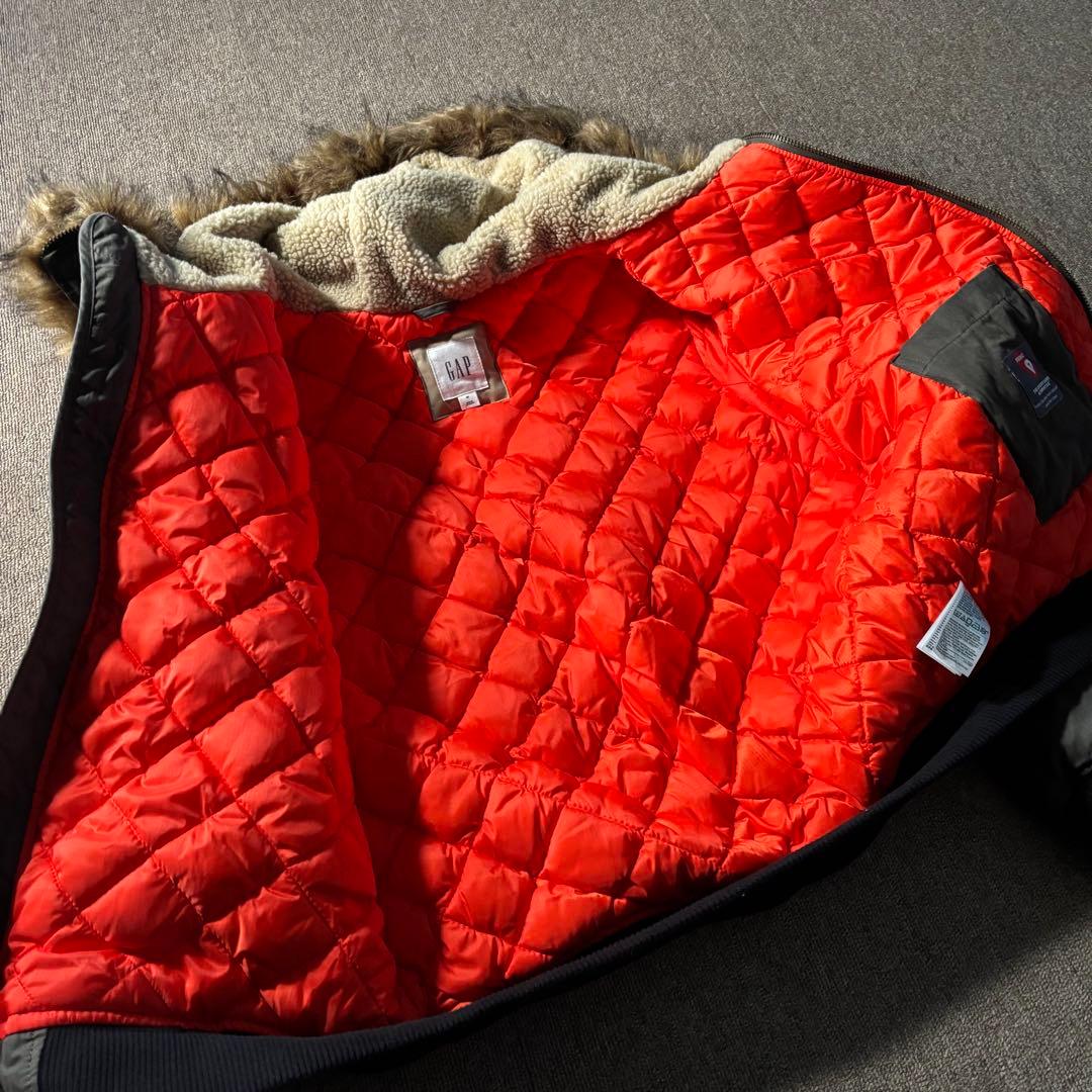 OLD GAP 短丈 ファー ミリタリー ジャケット フード N2B