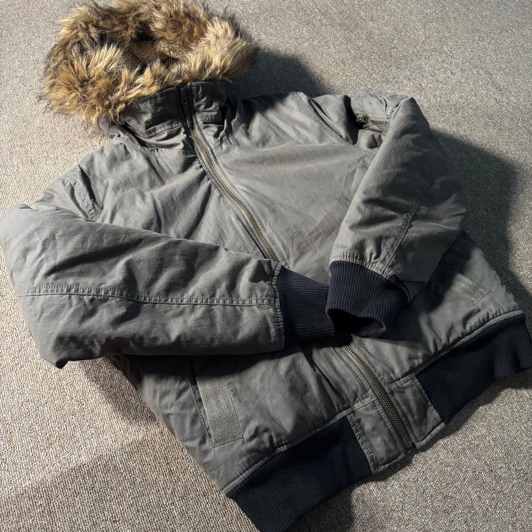 OLD GAP 短丈 ファー ミリタリー ジャケット フード N2B