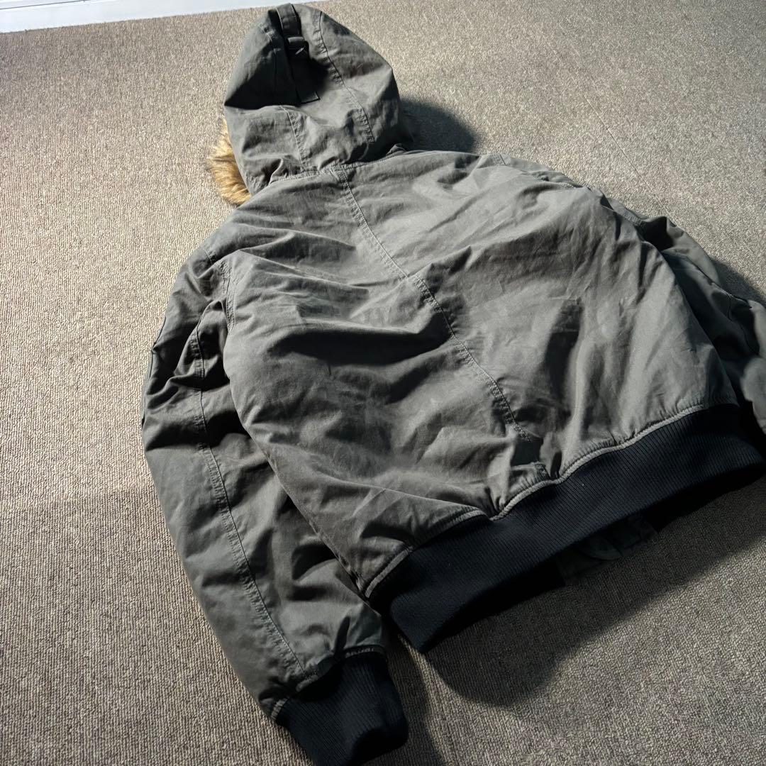 OLD GAP 短丈 ファー ミリタリー ジャケット フード N2B