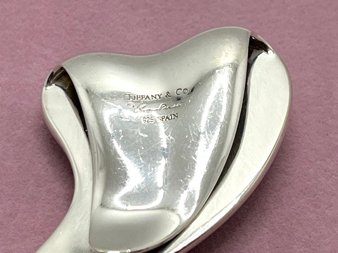 h160 美品　希少　ティファニー　フルハート　マネークリップ　シルバー　925