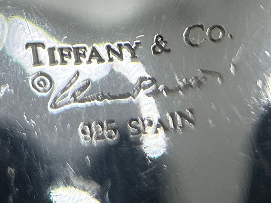 h160 美品　希少　ティファニー　フルハート　マネークリップ　シルバー　925