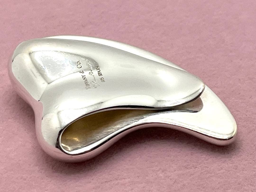 h160 美品　希少　ティファニー　フルハート　マネークリップ　シルバー　925