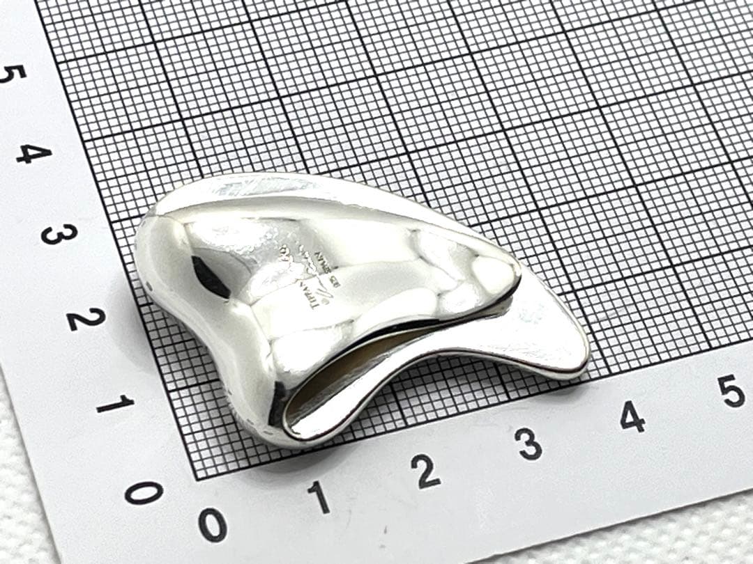 h160 美品　希少　ティファニー　フルハート　マネークリップ　シルバー　925