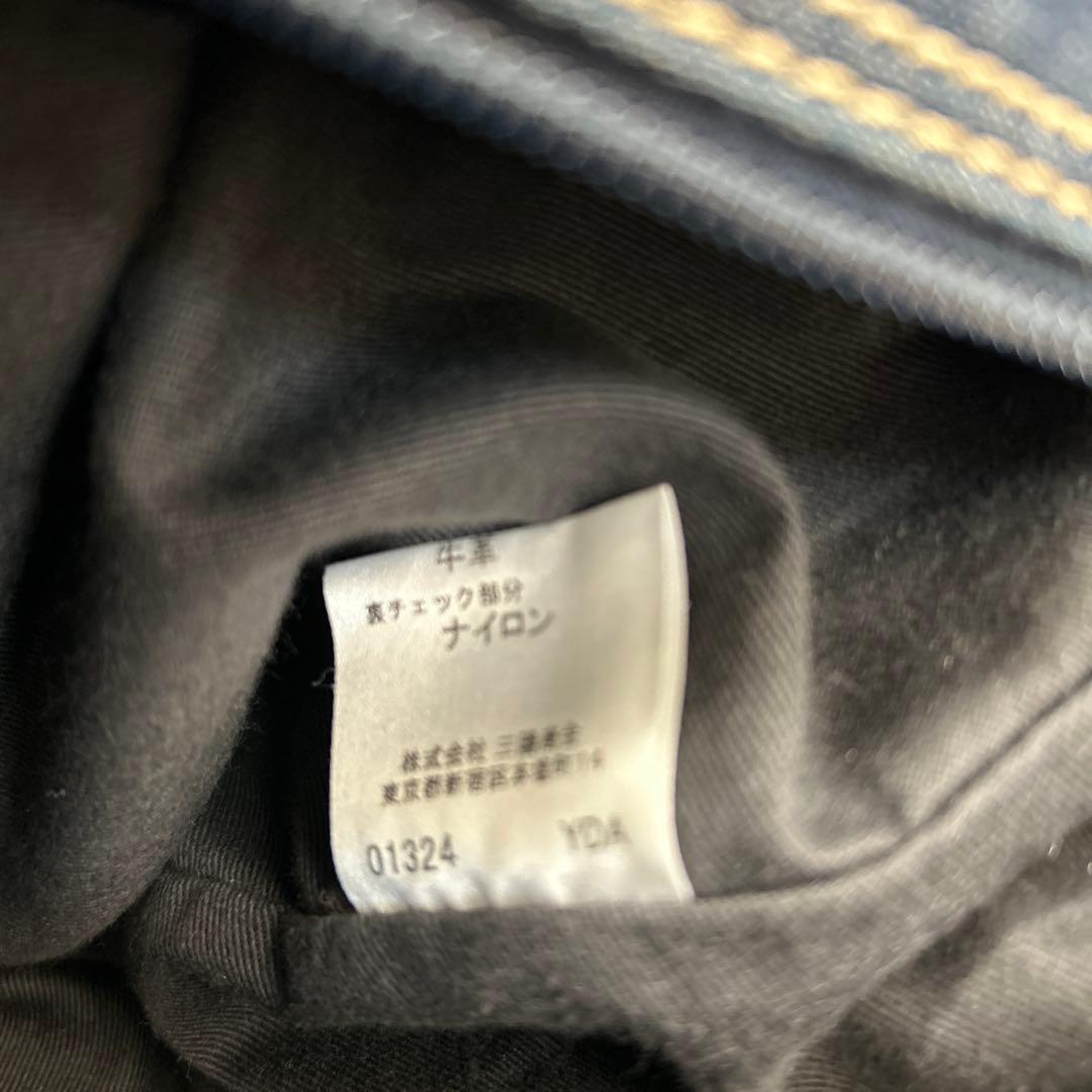 【バーバリーロンドン】　デニムトートバッグ　インディゴ　ノバチェック