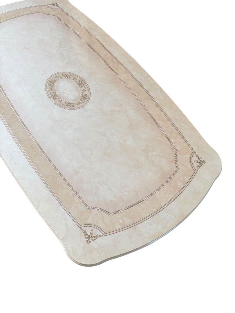 アマルフィ　ダイニングテーブル 大理石調 天板 クラシック 一本脚