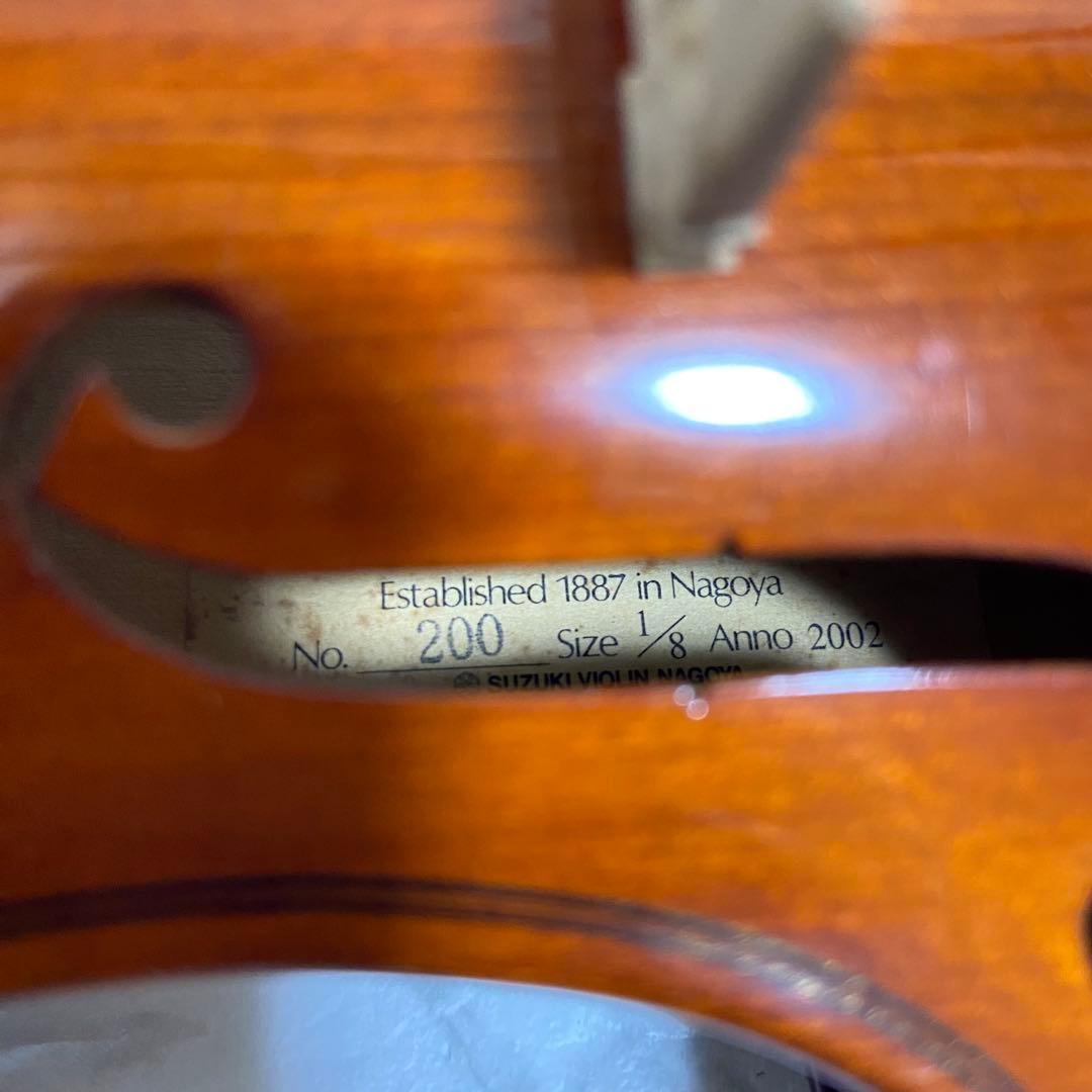【限定セール】鈴木SUZUKI No.200 1/8 Anno2002バイオリン