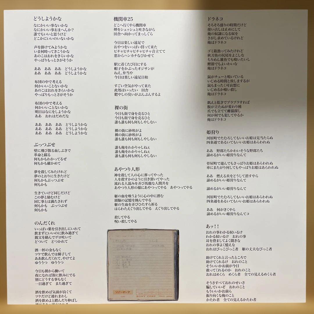 稀少盤 村八分 ぶっつぶせ LPレコード 山口冨士夫