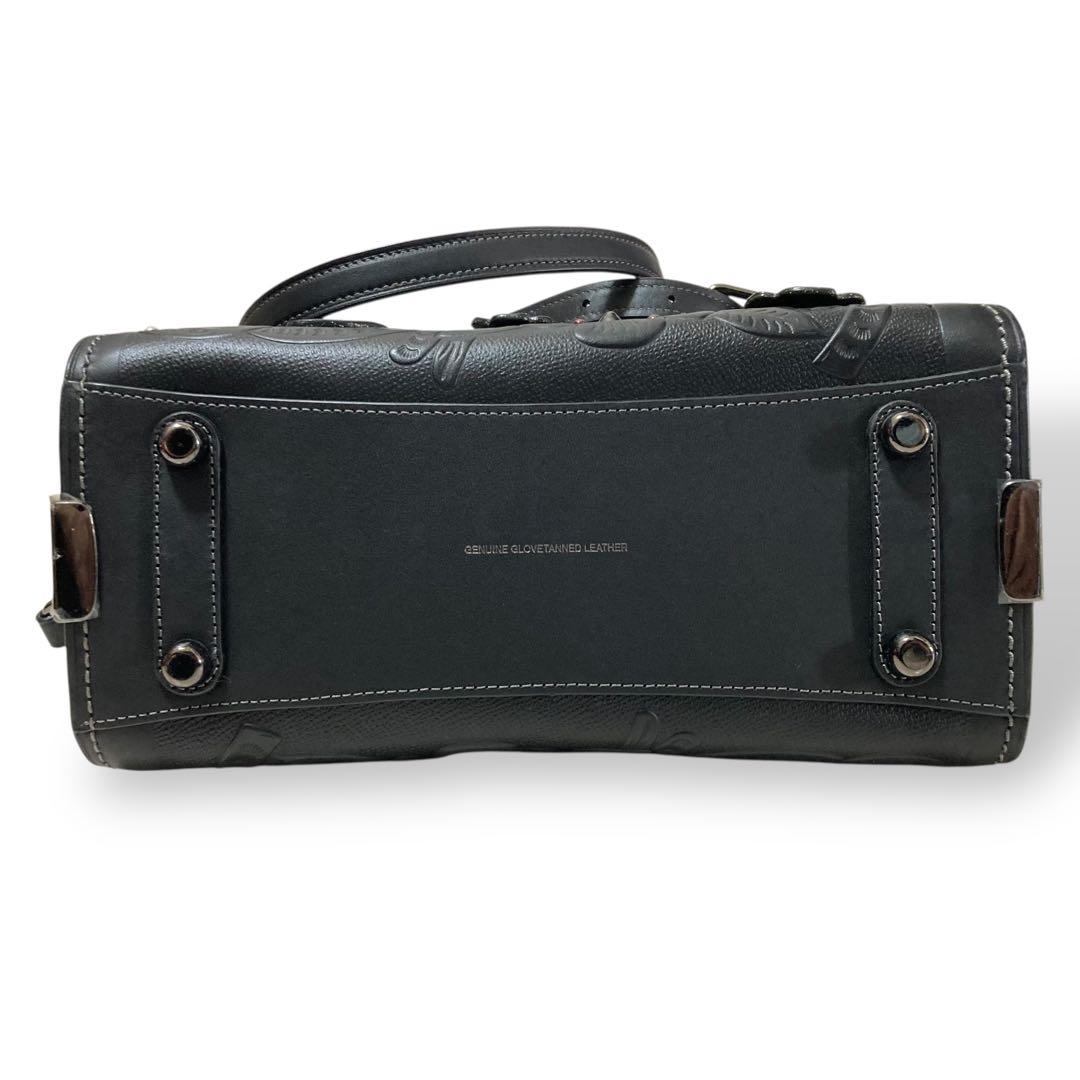 【外観美品】コーチ スワッガー ティーローズ 2wayショルダーバッグ フラワー