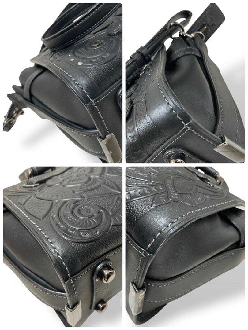 【外観美品】コーチ スワッガー ティーローズ 2wayショルダーバッグ フラワー