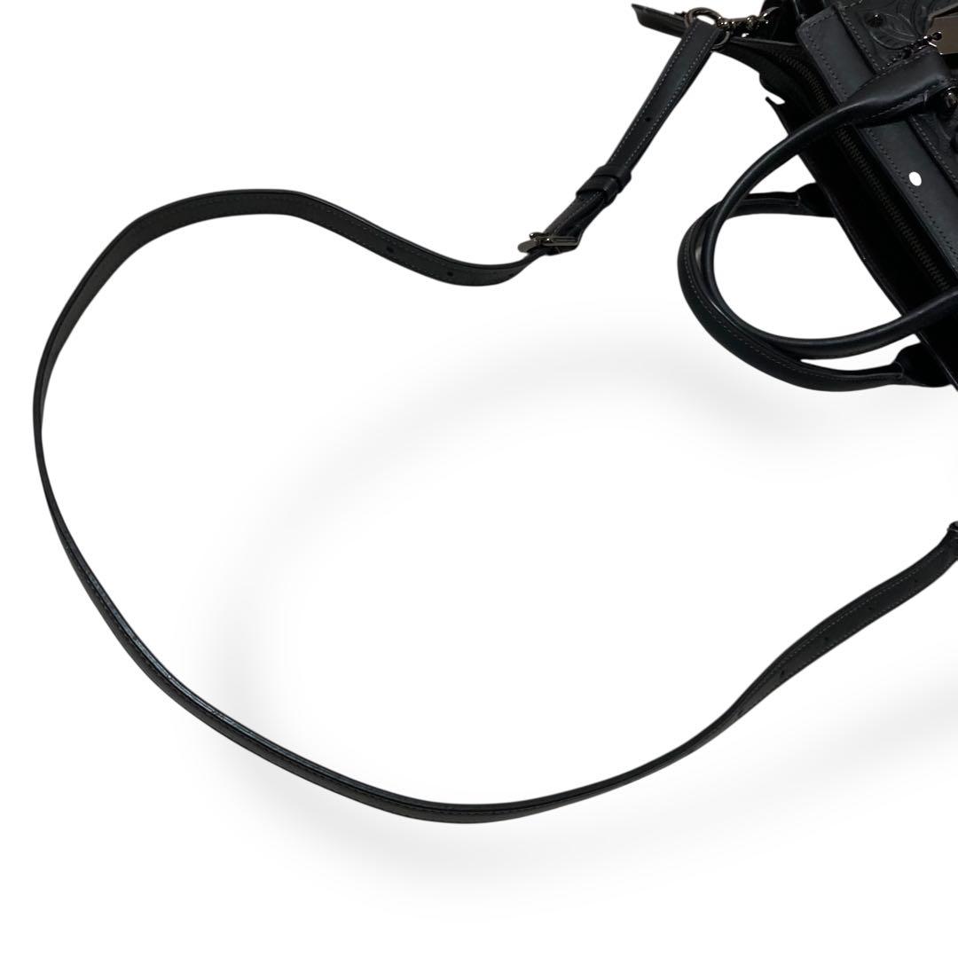 【外観美品】コーチ スワッガー ティーローズ 2wayショルダーバッグ フラワー