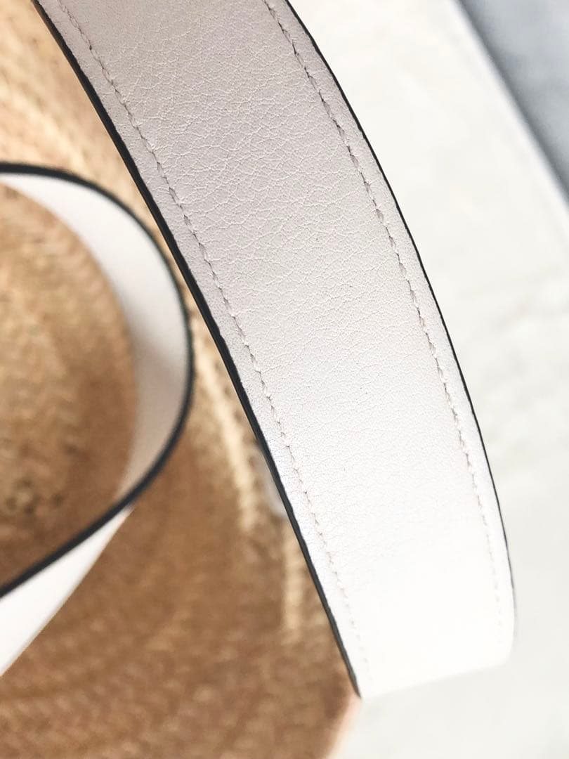 【極美品】ロエベ LOEWE カゴバッグ ホワイト Sサイズ