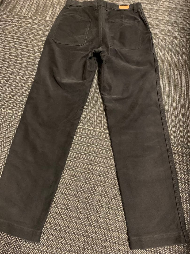 FOB FACTORY ブラック モールスキン トラウザーズ S 日本製