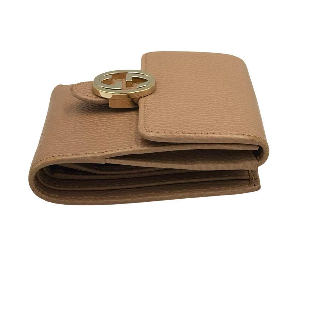グッチ GUCCI ブラウン 615525 レザー ロッキングG 折り財布