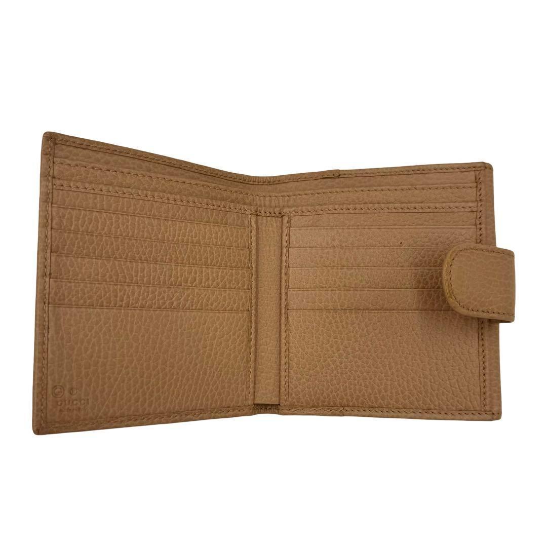 グッチ GUCCI ブラウン 615525 レザー ロッキングG 折り財布