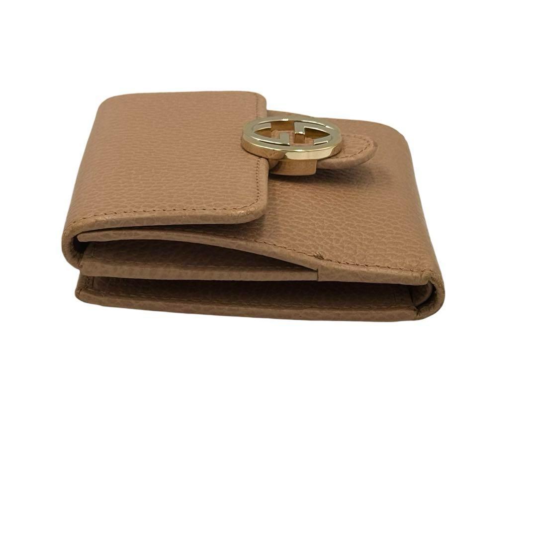 グッチ GUCCI ブラウン 615525 レザー ロッキングG 折り財布