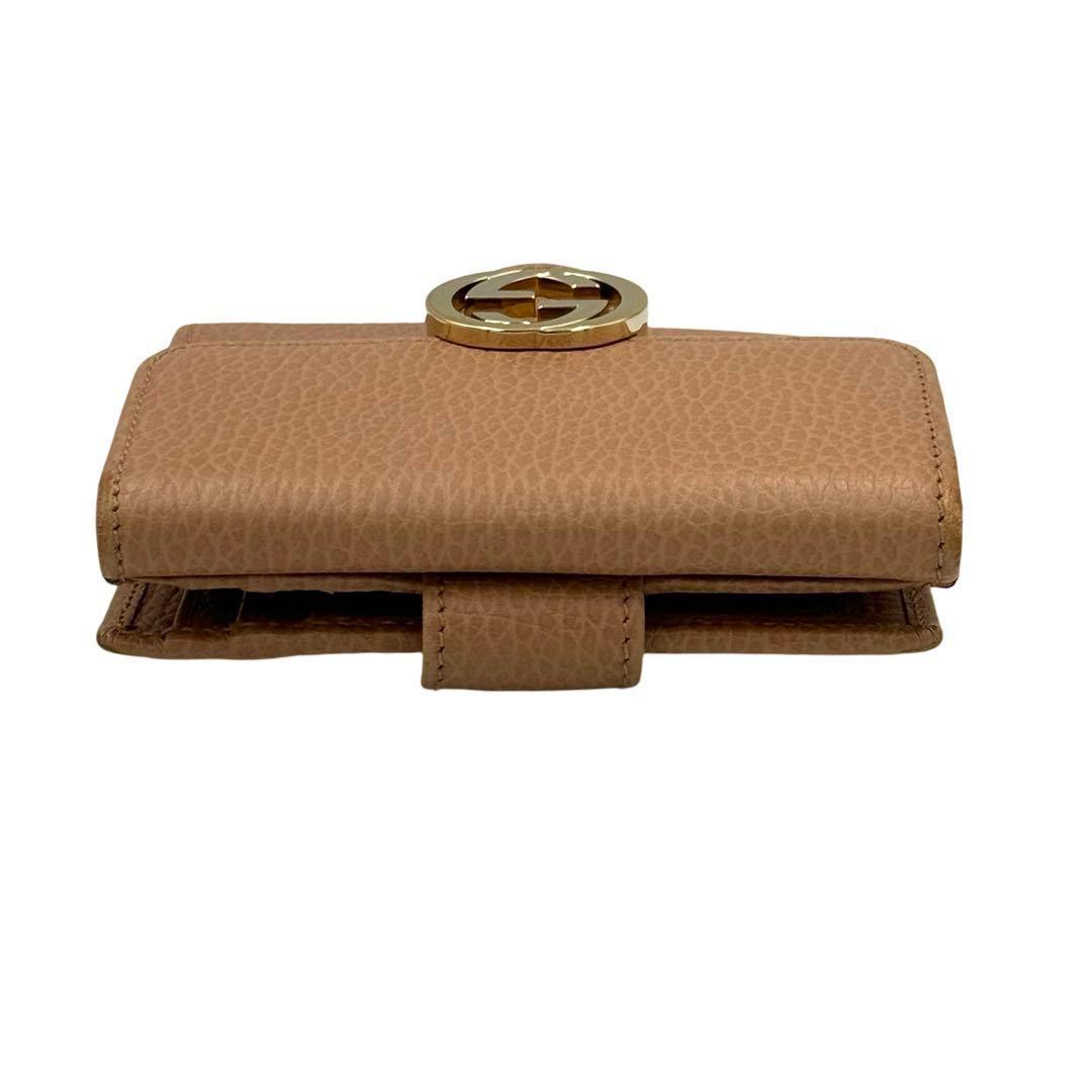 グッチ GUCCI ブラウン 615525 レザー ロッキングG 折り財布