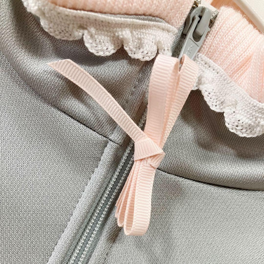 keisuke kanda ケイスケカンダ レース縫いのジャージ 上 グレー