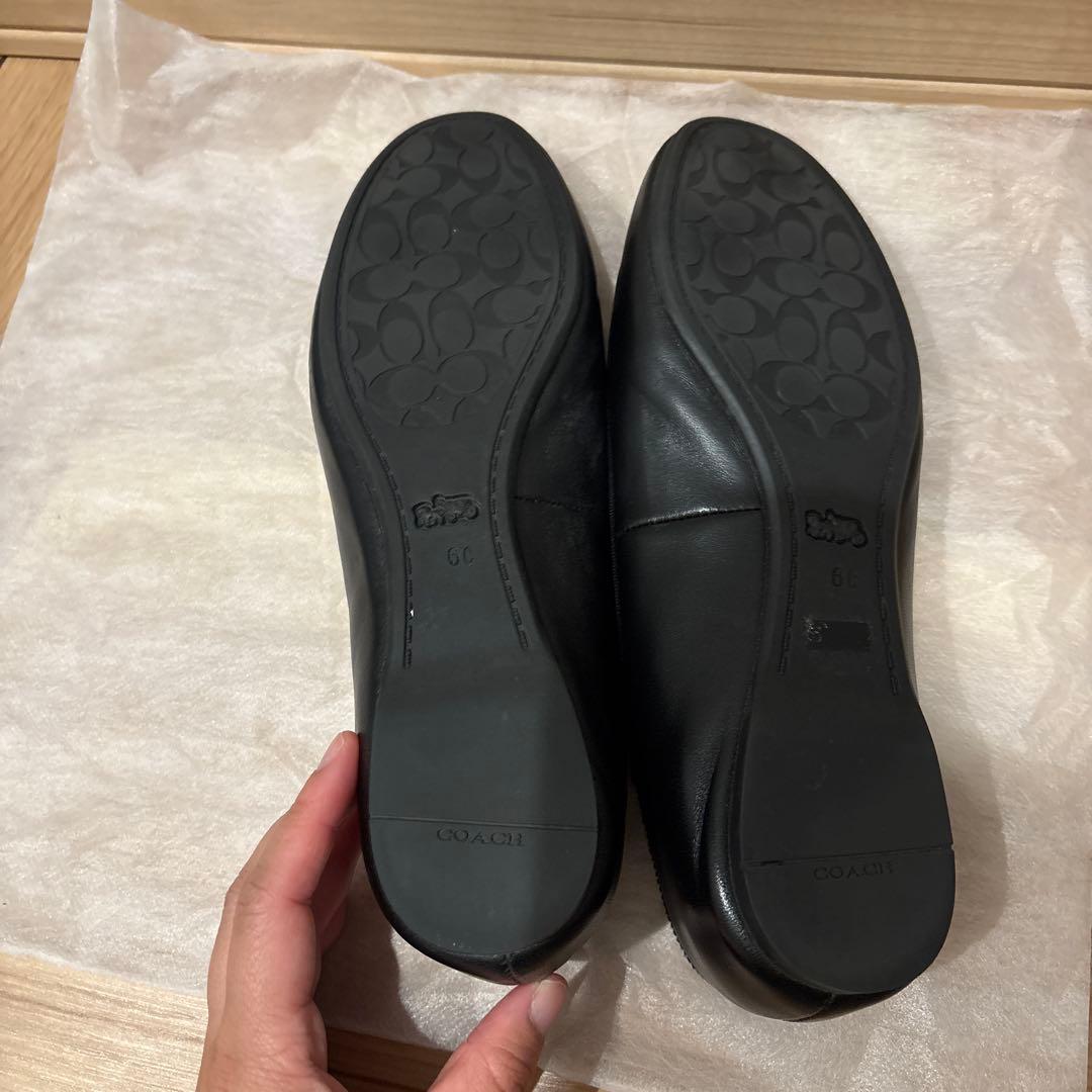 COACH ブラック バレエシューズ