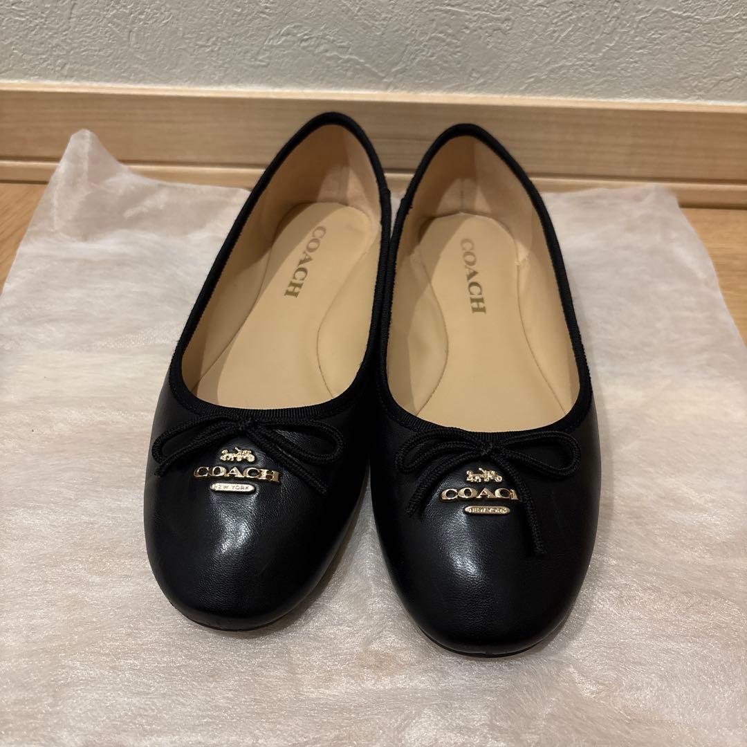 COACH ブラック バレエシューズ