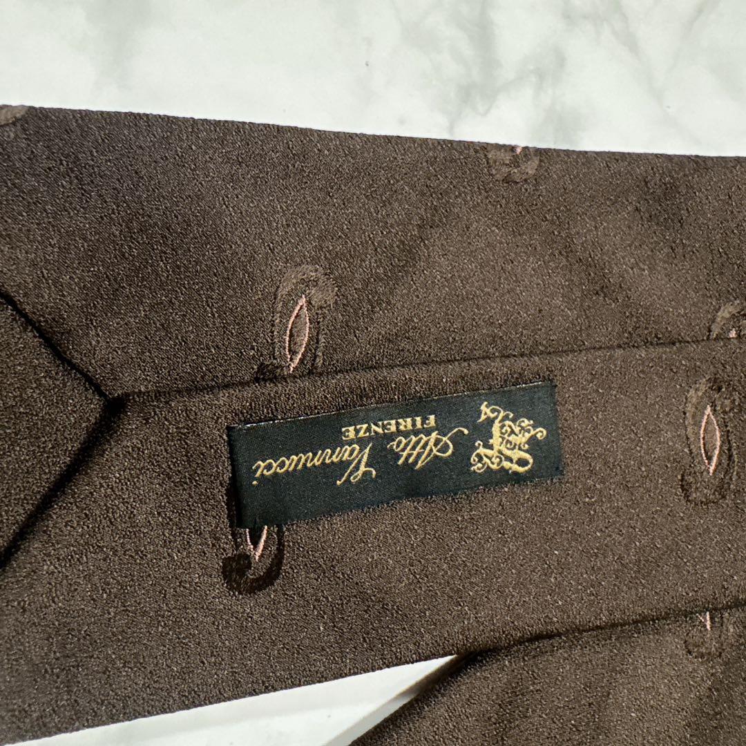 【未使用に近い】Atto Vannucci ブラウン ネクタイ　セッテピエゲ