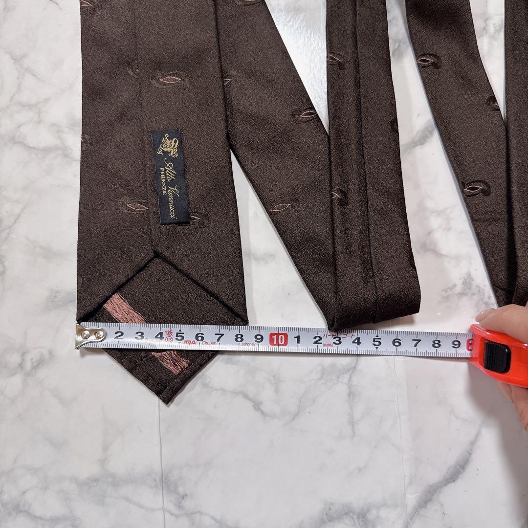 【未使用に近い】Atto Vannucci ブラウン ネクタイ　セッテピエゲ