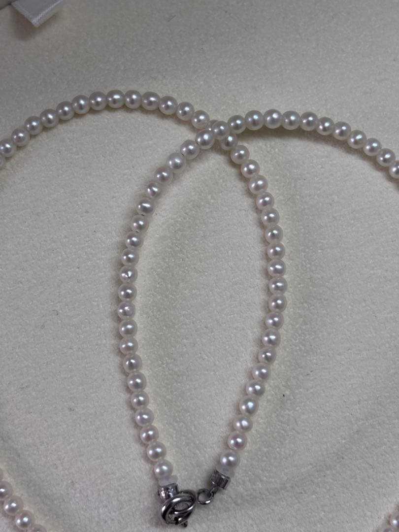 ベビーパール サイズ約3.5~4ミリ シルバークラスプ　ネックレス