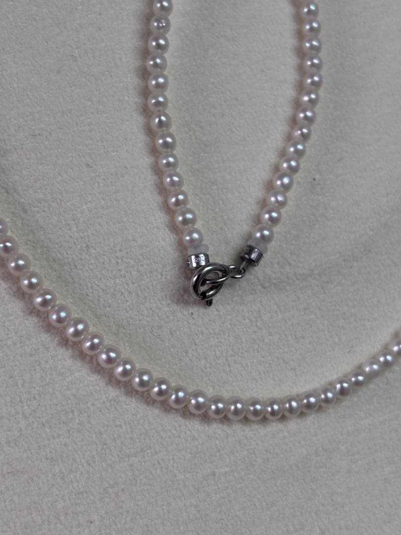 ベビーパール サイズ約3.5~4ミリ シルバークラスプ　ネックレス