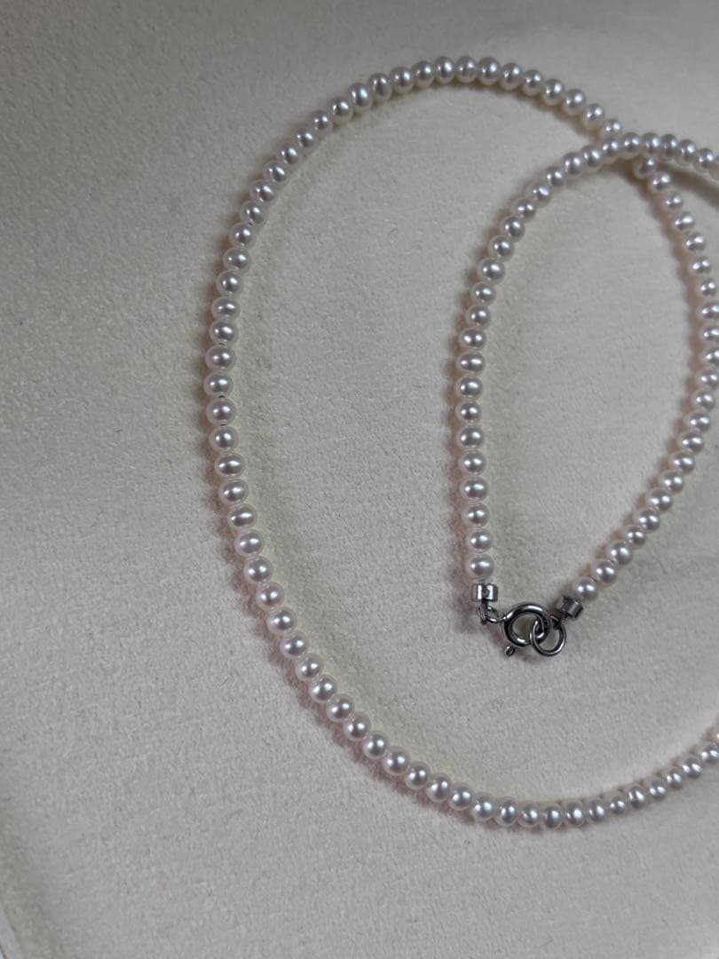ベビーパール サイズ約3.5~4ミリ シルバークラスプ　ネックレス
