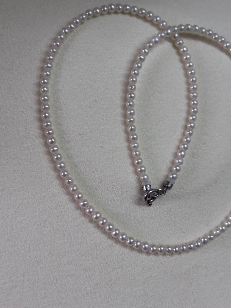 ベビーパール サイズ約3.5~4ミリ シルバークラスプ　ネックレス