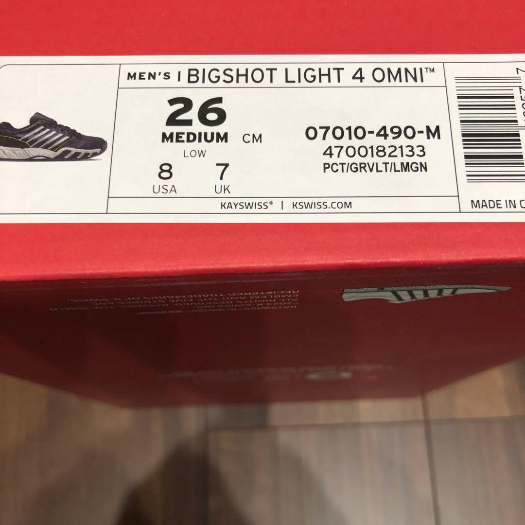 新品 K-Swiss Bigshot Light 4 Omni 26 cm
