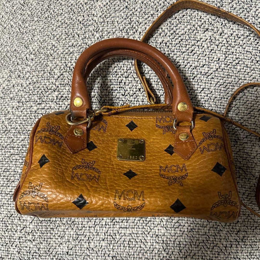 MCM 2way ミニボストンバッグ ショルダーバッグ ハンドバッグ ヴィセトス