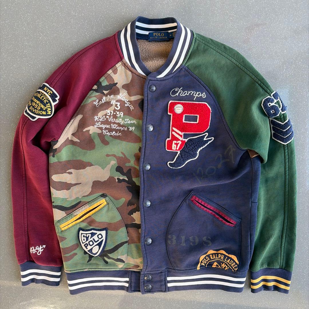 【希少】ポロラルフローレン タイガー パッチワーク スウェット セットアップ M