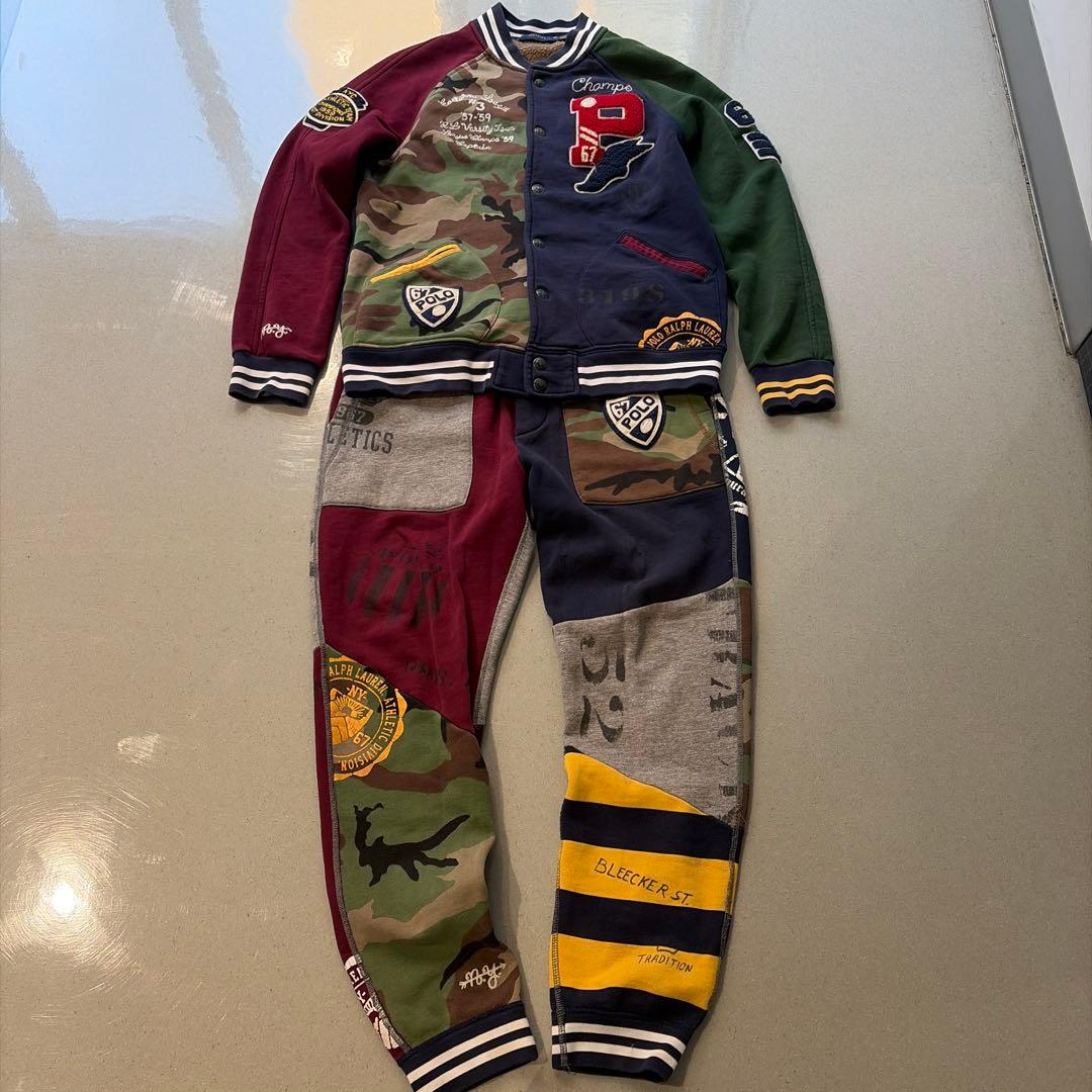 【希少】ポロラルフローレン タイガー パッチワーク スウェット セットアップ M