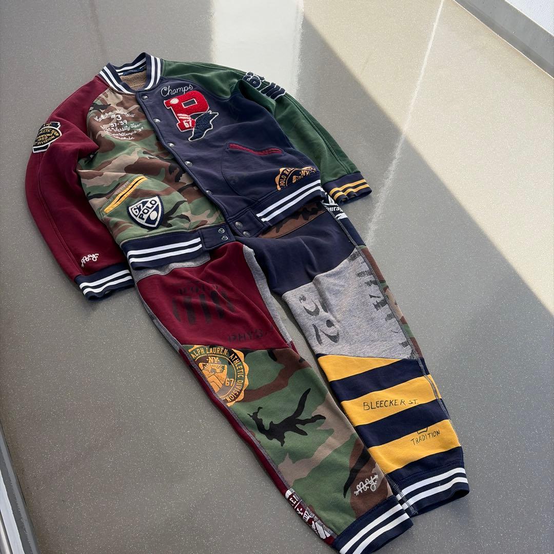 【希少】ポロラルフローレン タイガー パッチワーク スウェット セットアップ M