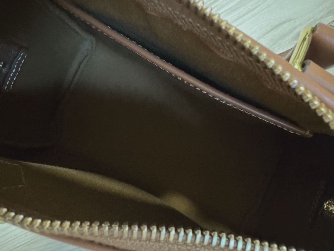 CELINE スモールボストン トリオンフキャンバス タン