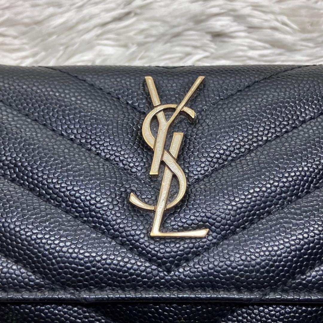 美品✨サンローラン 6連キーケース カサンドラ キャビアスキン キルティング