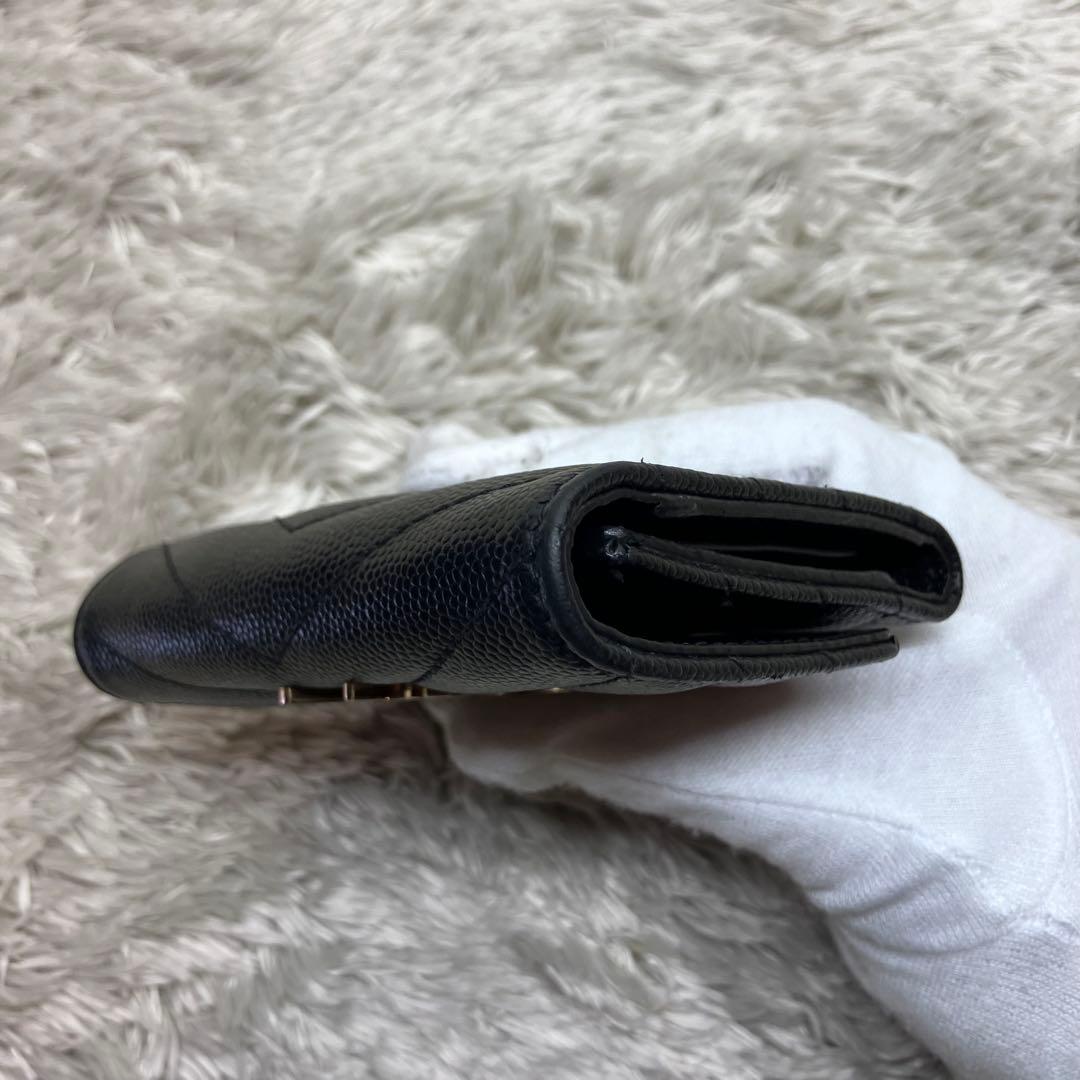 美品✨サンローラン 6連キーケース カサンドラ キャビアスキン キルティング