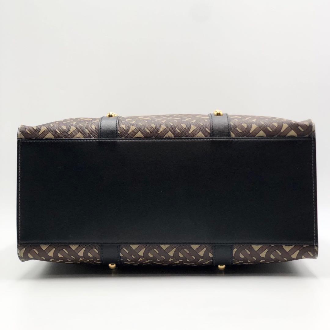 美品 バーバリー TBモノグラム トートバッグ ショルダー 肩掛け A4収納可能