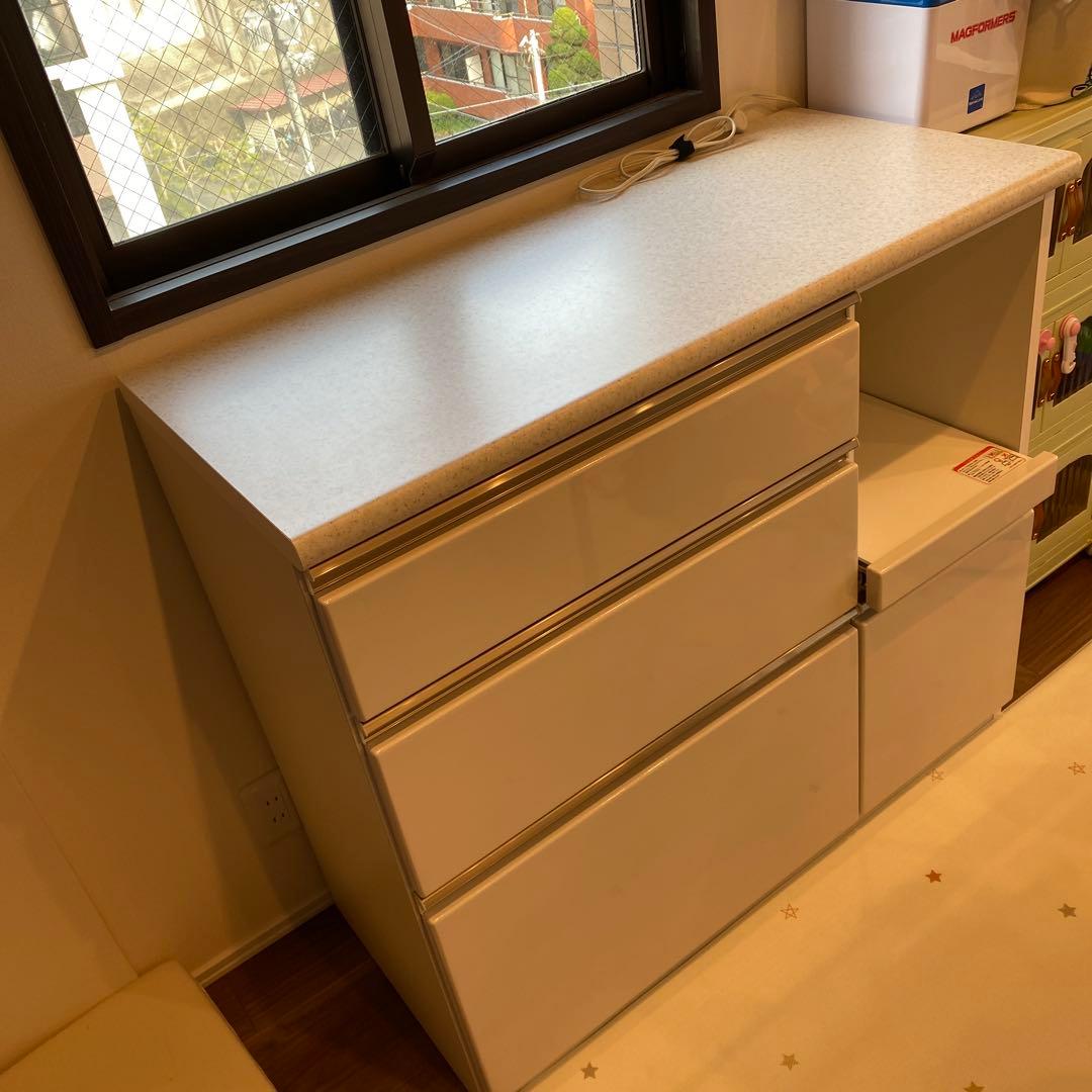 ニトリキッチンカウンターアルミナ2 100CT WH 幅100