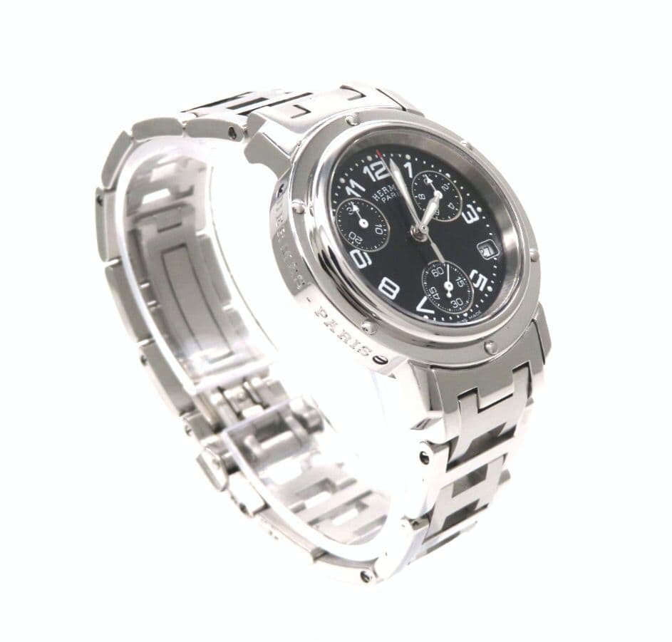 【クリッパー】HERMES エルメス時計 クロノグラフ CL1.310☆極美品☆