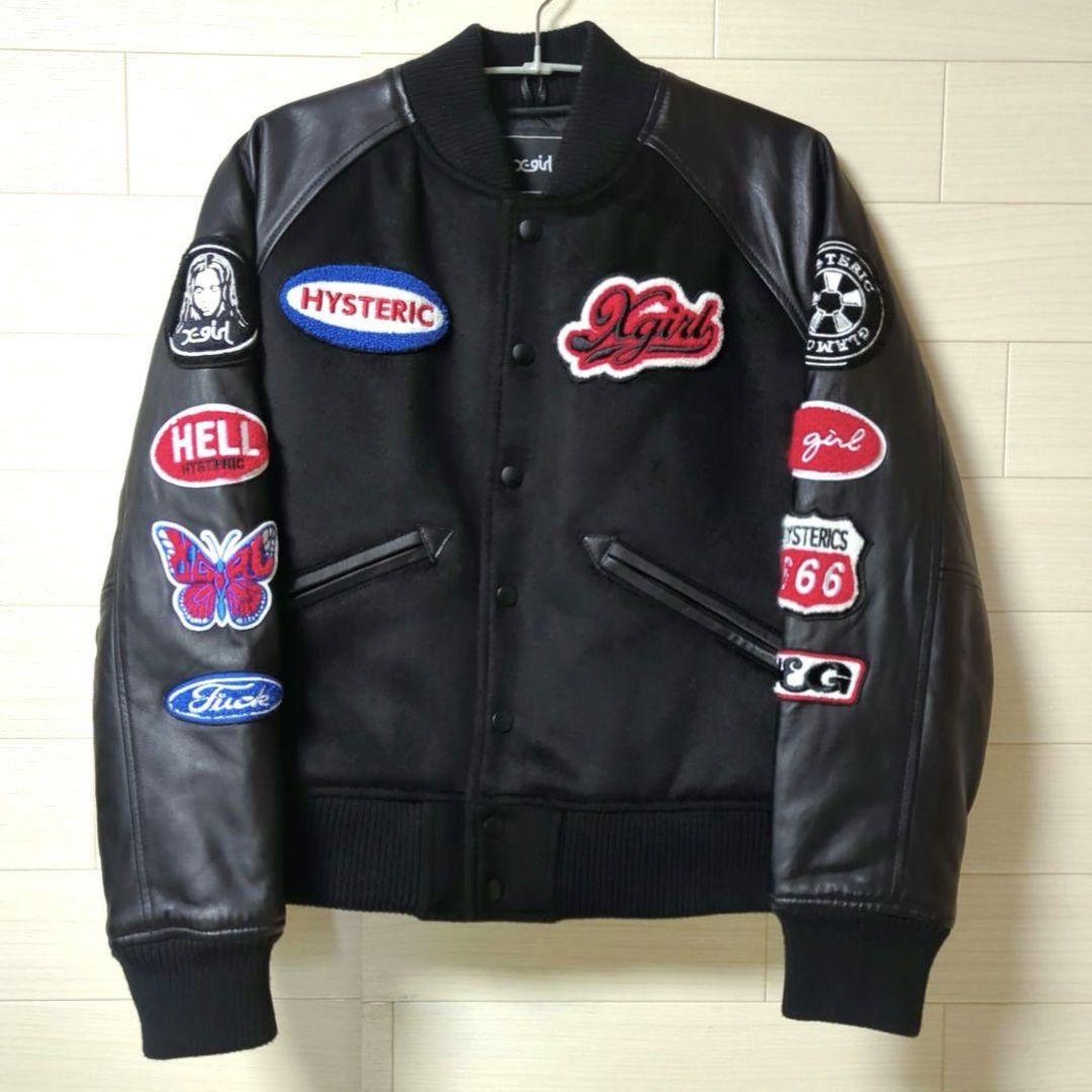 Xガール×ヒステリックグラマー　コラボ　スタジャン　ブラック サイズ1